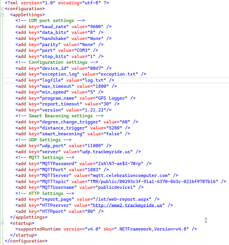 Configuration file