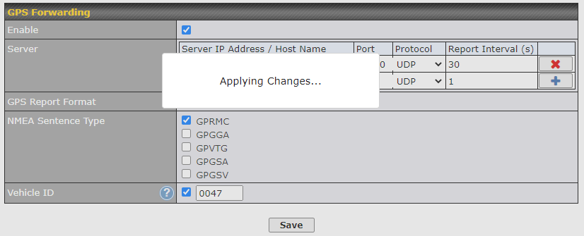 The confirmation message